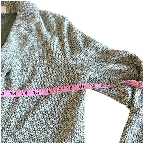 French Mauve Anthropologie Sage Textured Knit Longline Blazer Cardigan Coat S - Picture 6 of 10